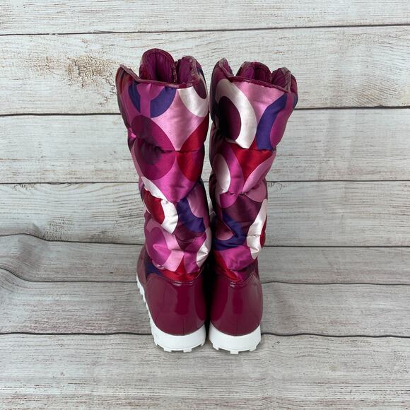 Coach Jolt Signature Puff Womens Sz 10B Snow Boots Pink Purple - Picture 5 of 9